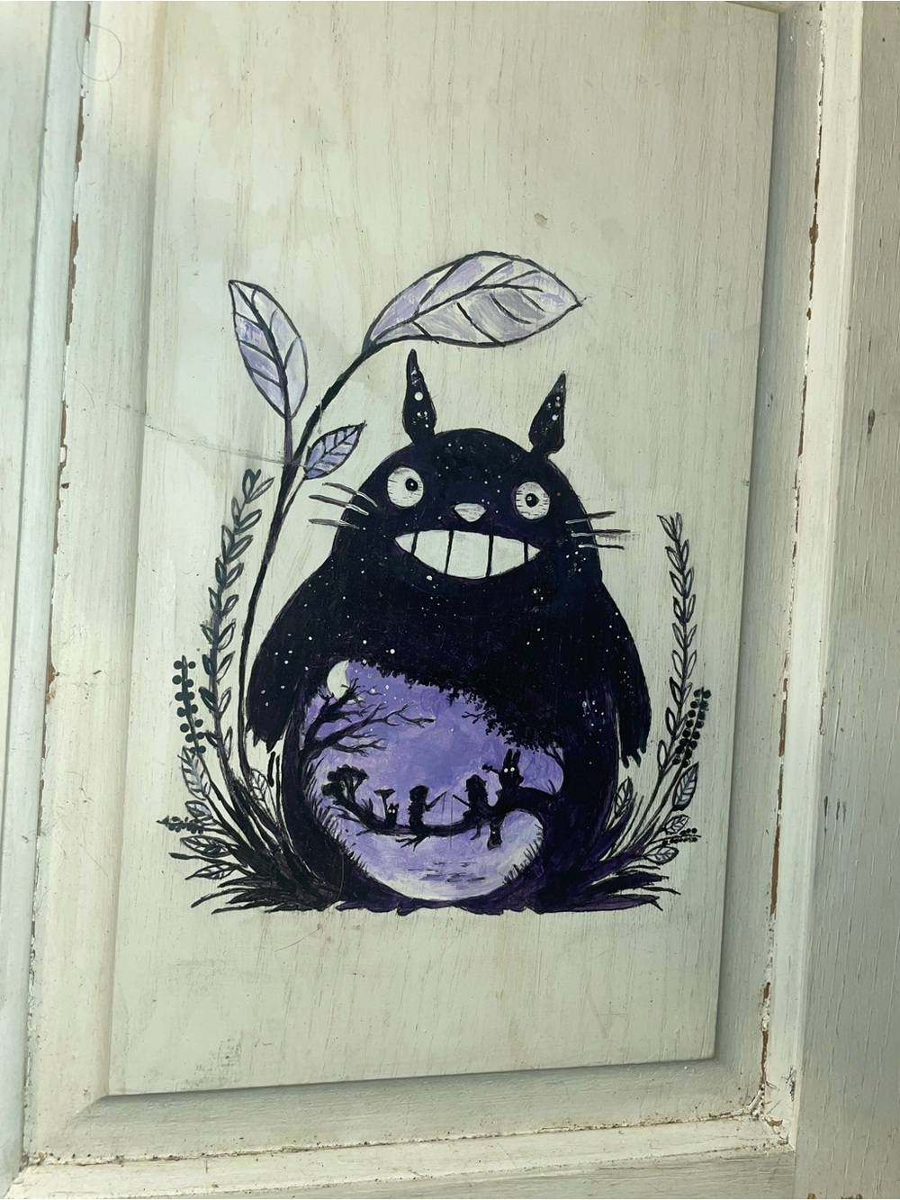 My Neighbor Totoro Painted Wall Art- Studio Ghibli 1988 Movie